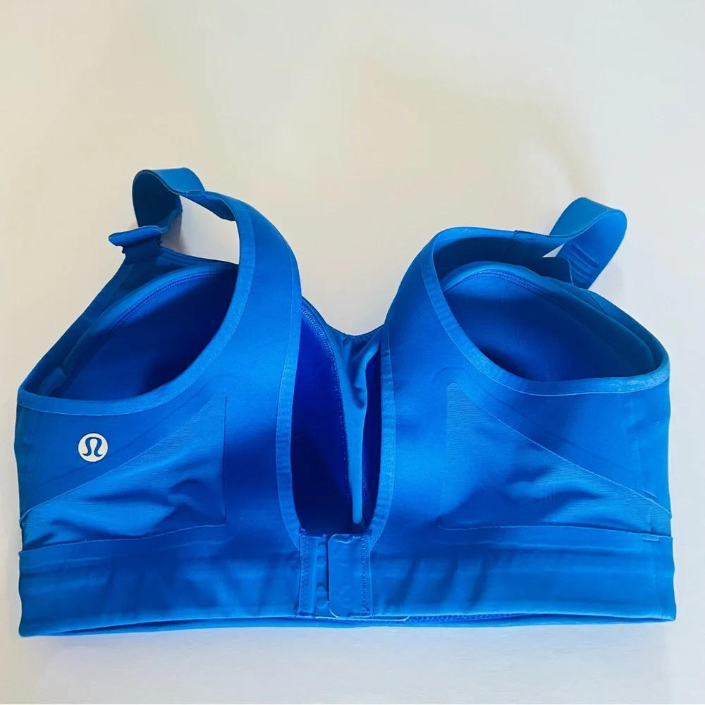 LULULEMON High Support Sports Bra E32‎ Electric Blue Front Closure Running